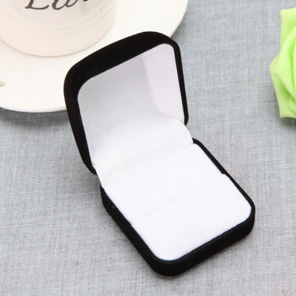 L5YA Flannel Ring Earring Box Jewelry Case Gift Boxes Pendant for Wedding Engagement Birthday and Anniversary