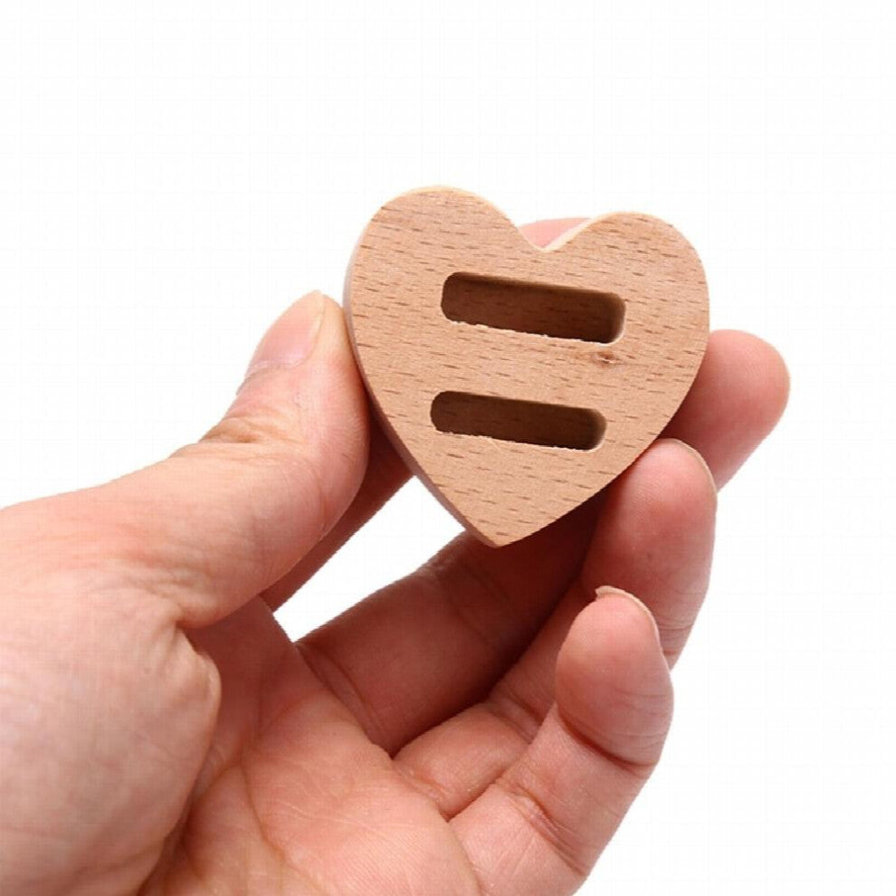 Heart-shaped Solid Wood Ring Box Jewelry Storage Bag Wooden Proposal Engagement Wedding Ceremony Birthday Gift