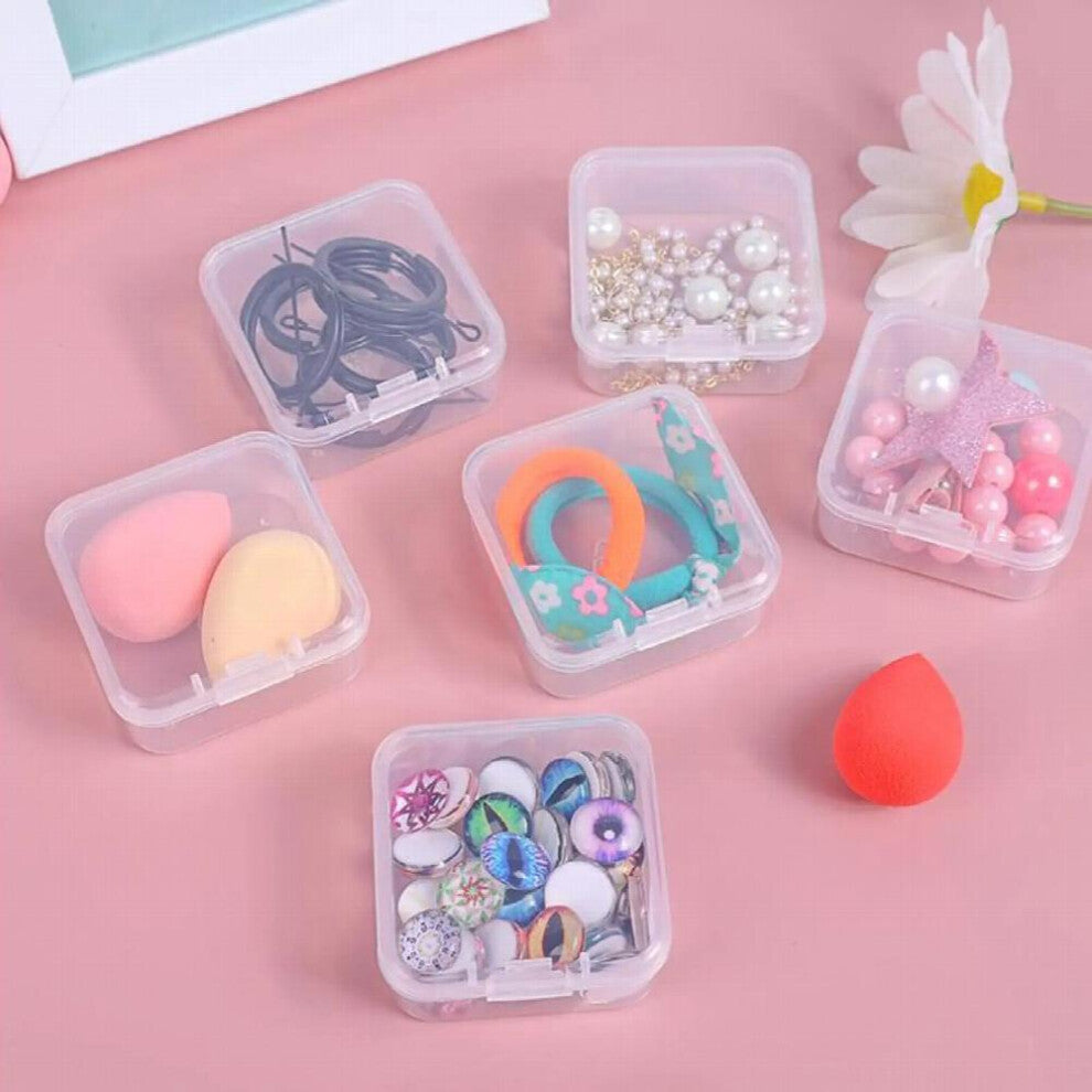 6Pieces Small Jewelry Storage Box Clear Containers for Jewelry Gadgets Beads