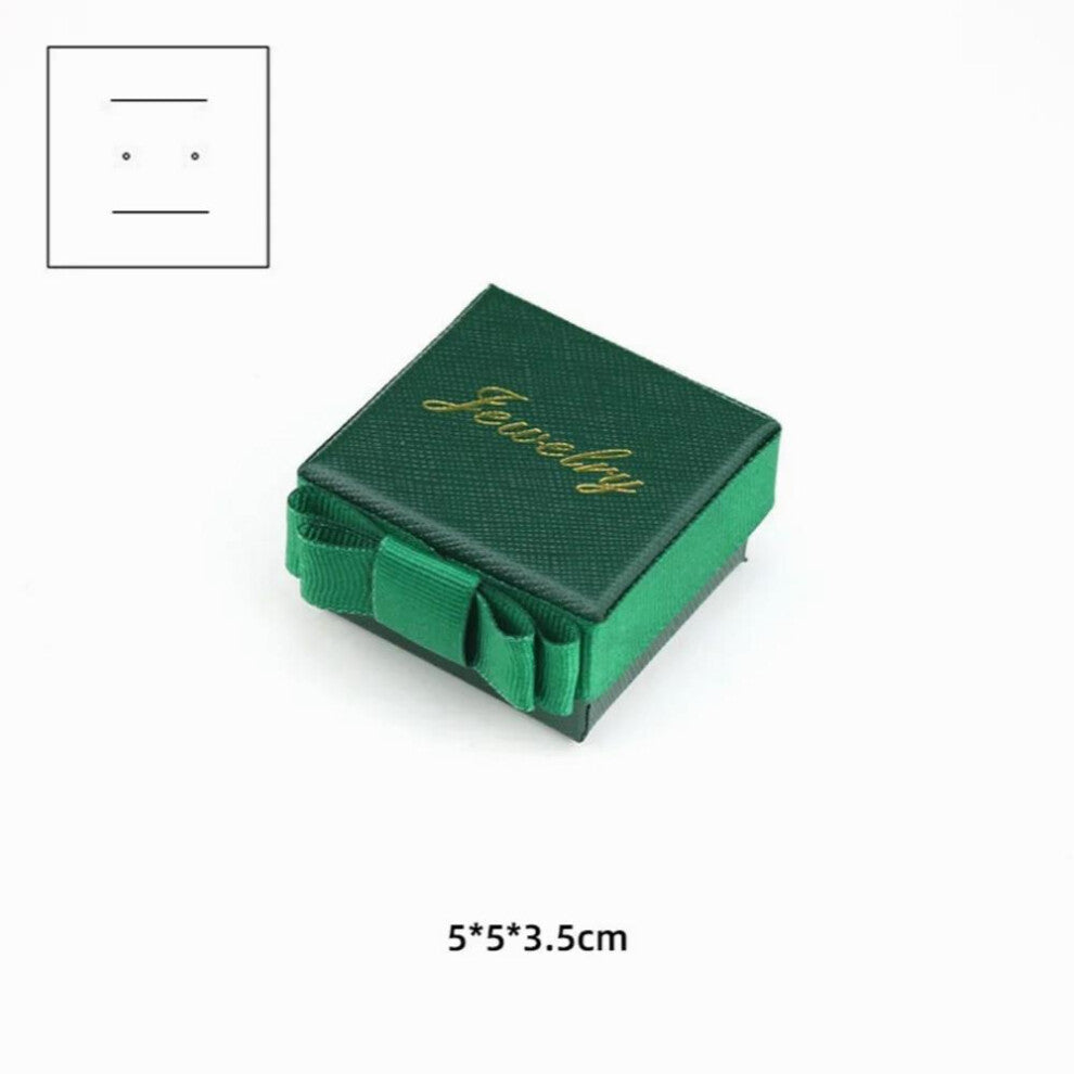 Square Jewelry Organizer Shape Box Engagement Ring For Earrings Necklace Bracelet Display Gift Boxes Holder Carton Bow Case