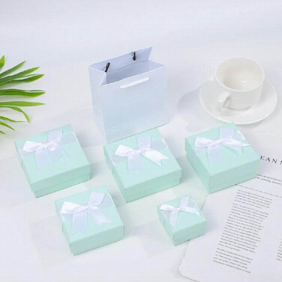 1PC Jewelry Box Storage Gift Display Packaging Case Earrings Ring Necklace Bracelet Bow Paper box for Engagement