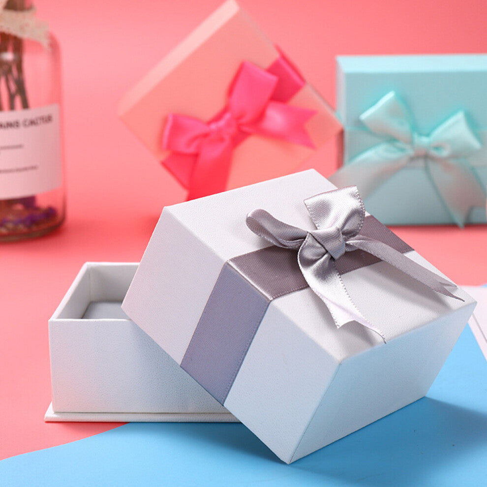 Bowknot Jewelry Packaging Box Ring Earrings Necklace Bracelet Jewelry Organizer For Engagement Women Girl Gift Jeweler