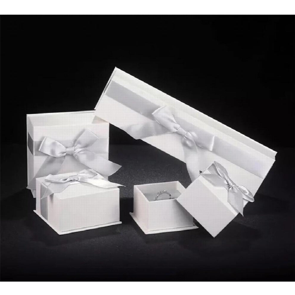 (white-S) Proposal Engagement Ring Box Romantic Jewelry Organizer Box boxes