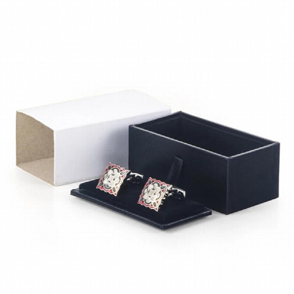 1pc Mens Cufflinks Package Casket Leather Cufflinks Jewelry Storage Organizer Case Holder