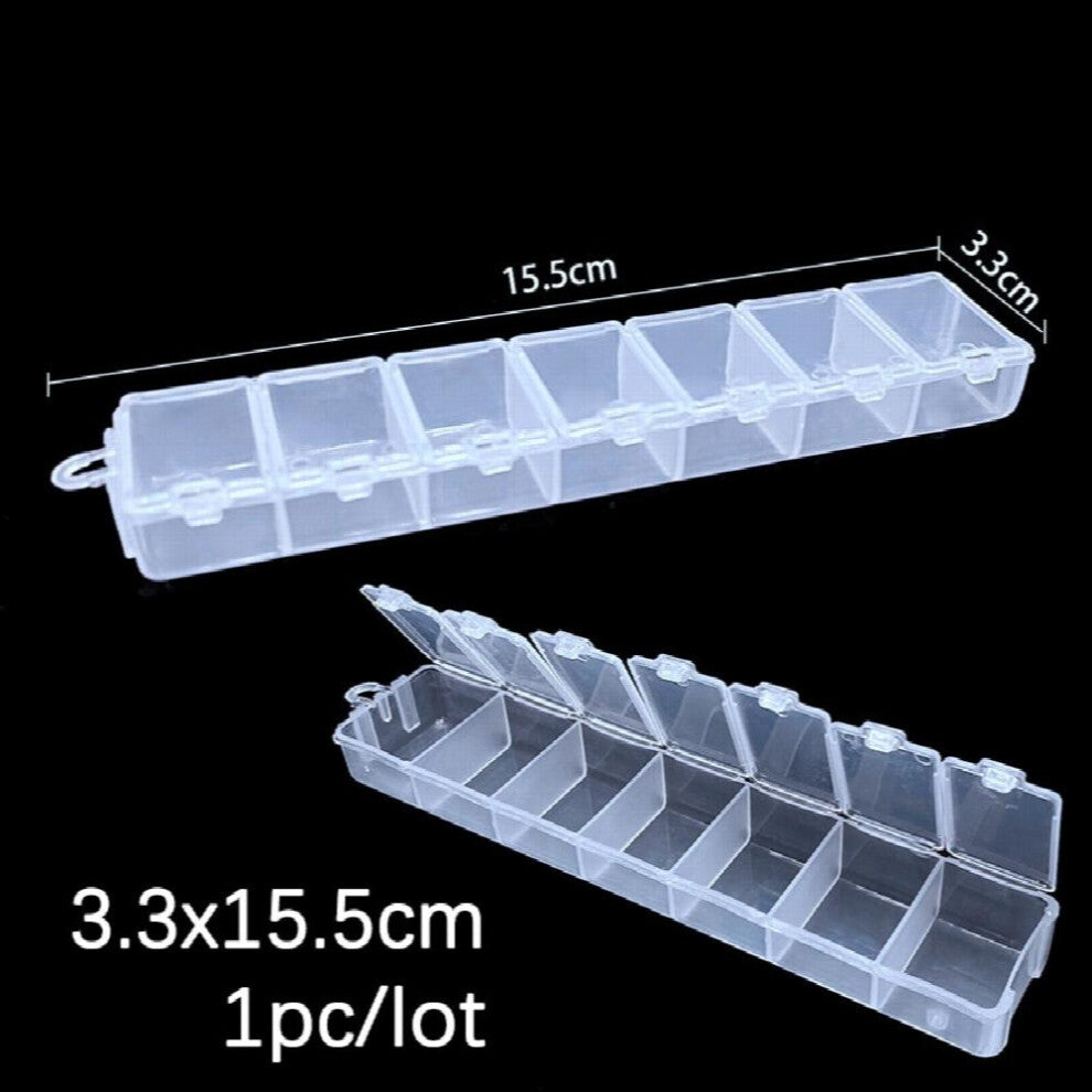 Transparent Plastic Storage Jewelry Box Muty-size Compartment Adjustable Container For Beads Earring&Jewelry Rectangle Box Case