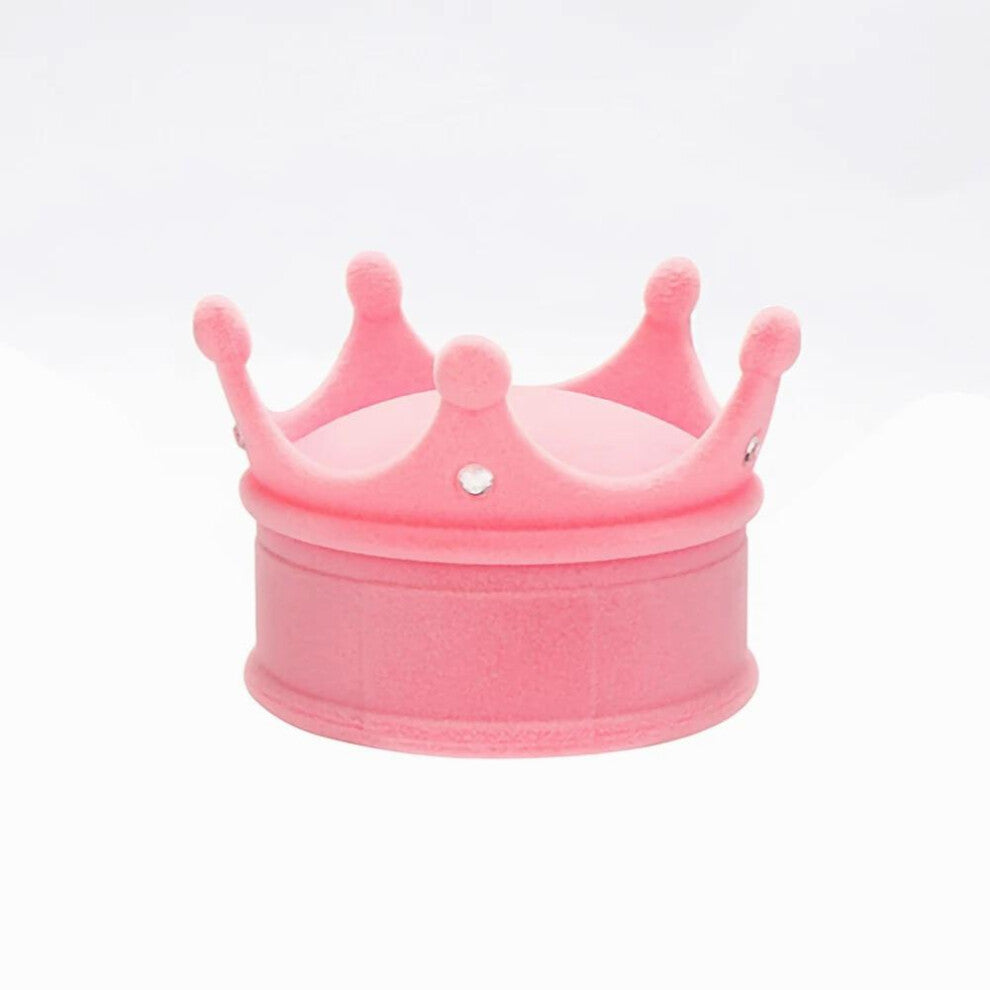 1pc Wedding Engagement Necklace Earring Ring Box Velvet Valentine Gift Display Shell Crown Jewelery Case