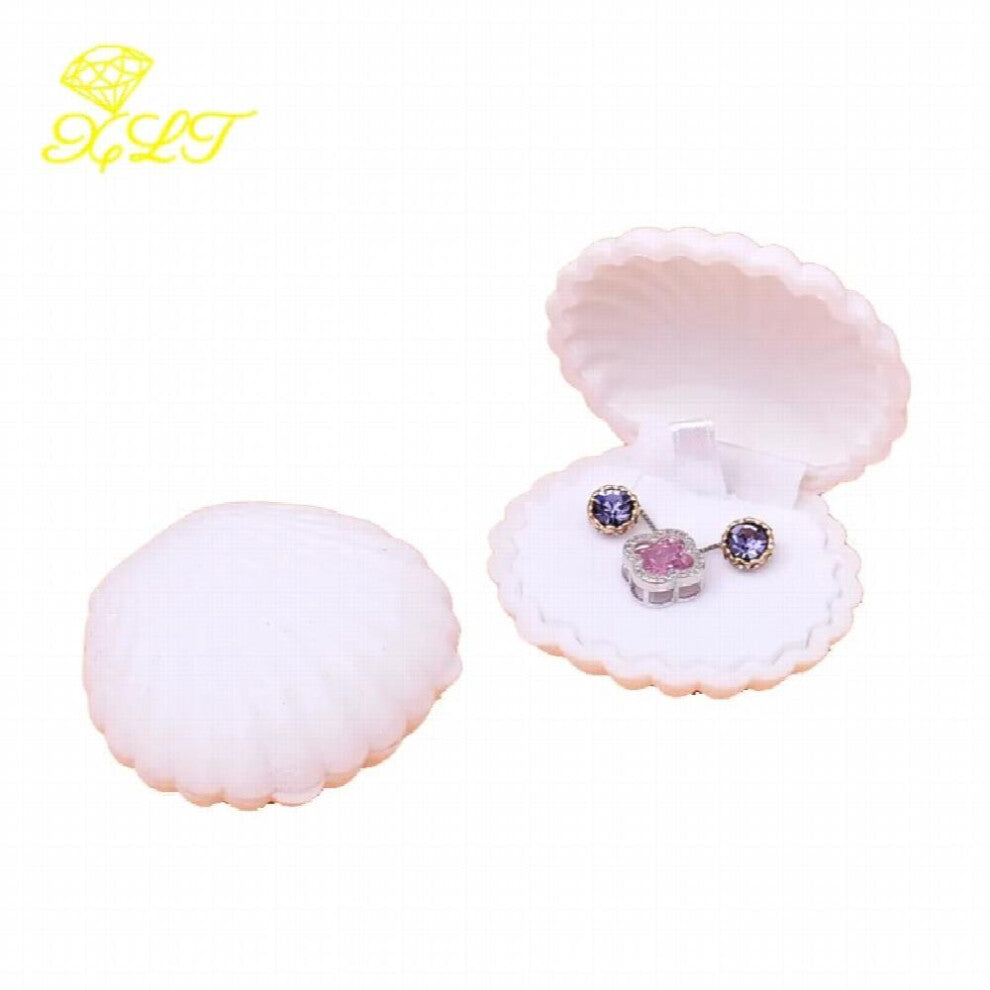 Shell Shape Velvet Wedding Engagement Ring Box For Earrings Necklace Bracelet Jewelry Display Orangizer Pendant