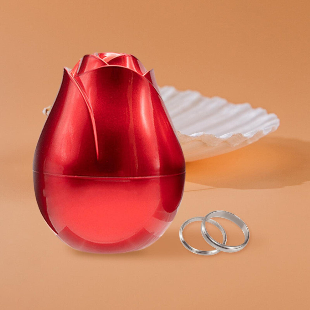 Rose Shape Ring Box Jewelry Box for Propose Engagement Anniversary