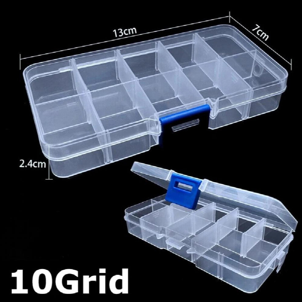 Transparent Plastic Storage Jewelry Box 8 Sizes Compartment Adjustable Container For Beads Earring&Jewelry Rectangle Box Case