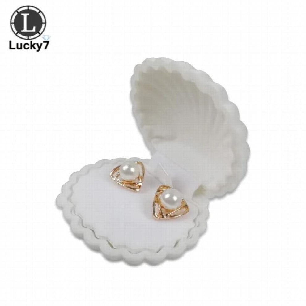 1 Piece Shell Shape Velvet Wedding Engagement Ring Box For Earrings Necklace Bracelet Jewelry Display Holder