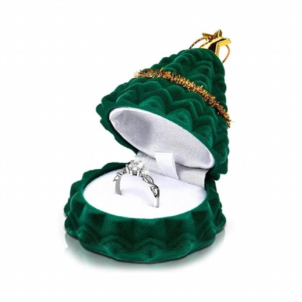 Christmas Tree Ring Box Ornament Ring Box Engagement Ring Box Xmas Jewelry Boxes for Proposal Engagement Wedding Decor