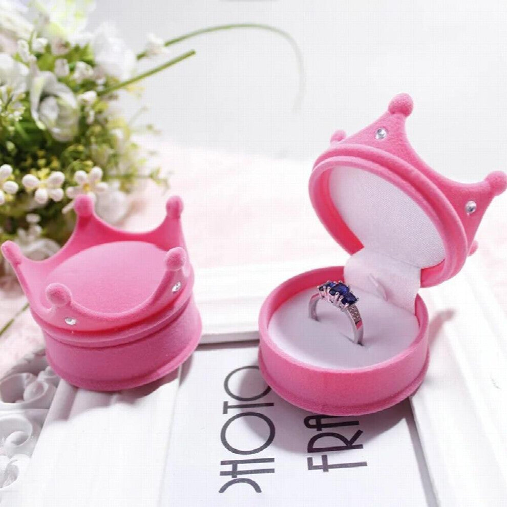 Flocking Velvet Jewelry Box Crown Shell Star Shape Ring Boxes Wedding Engagement Party Jewelry Box Party Supplies