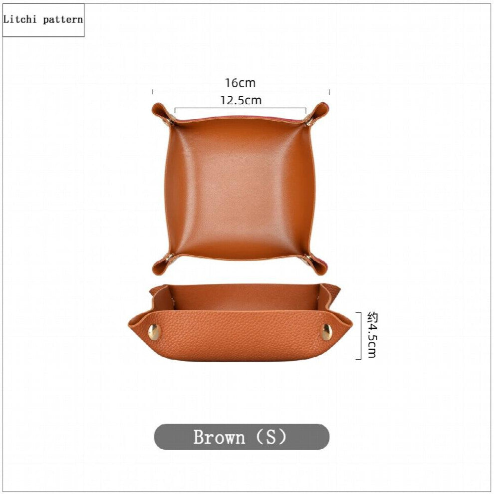 PU Leather Removable Metal Concealed Buckle Household Sundries Watches Keys Makeup Storage Boxes Jewelry Organizer Ring Tray