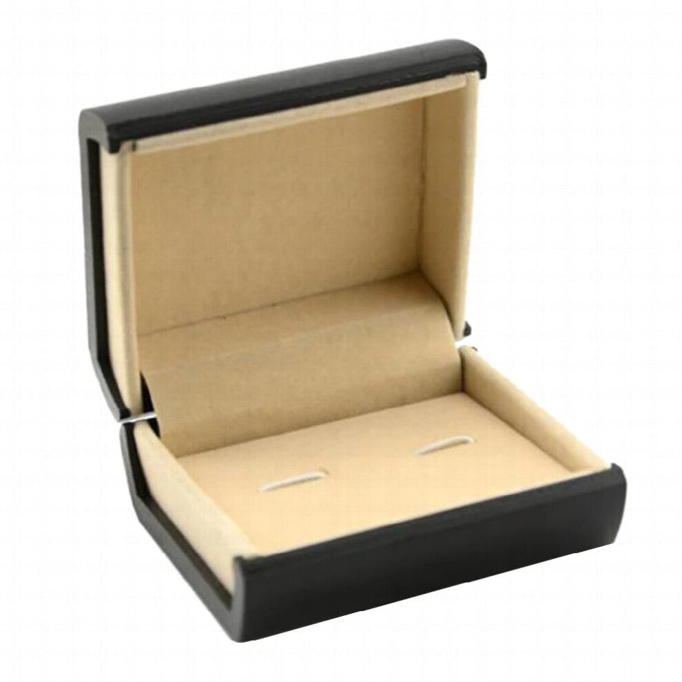 Mini Travel Cufflinks Necktie Clamp Storage Box Jewelry Display Case 8x7x4cm Classic Book Shape