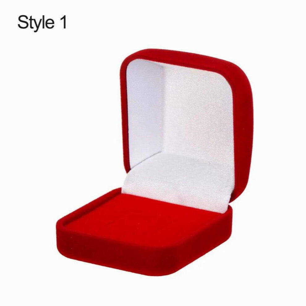 High-quality Durable Double Ring Storage Case Velvet Jewelry Box Jewelry Organizer Ring Display for Engagement Wedding