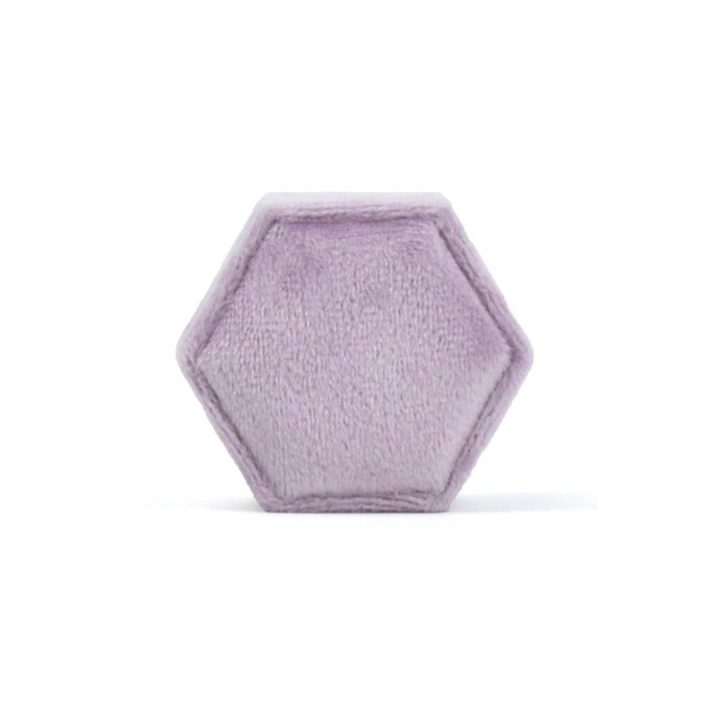Couple Rings Jewelry Box Hexagon Storage Holder Wedding Engagement for Home Multifunction Jewelries Case Boxes Purple
