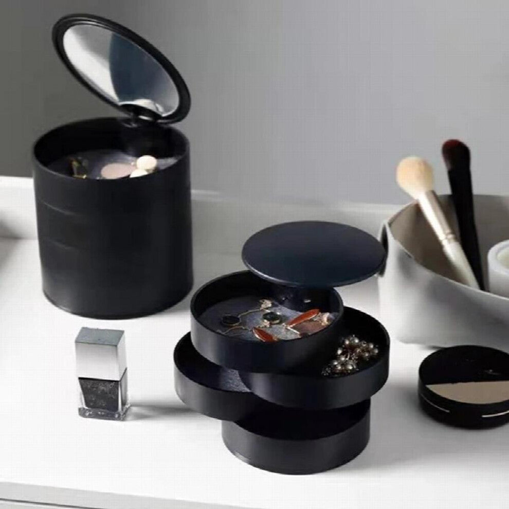 Jewelry Box Travel Leather Storage Organizer Earring Holder Portable Earrings Necklace Ring European Desktop Jewelry Case Box