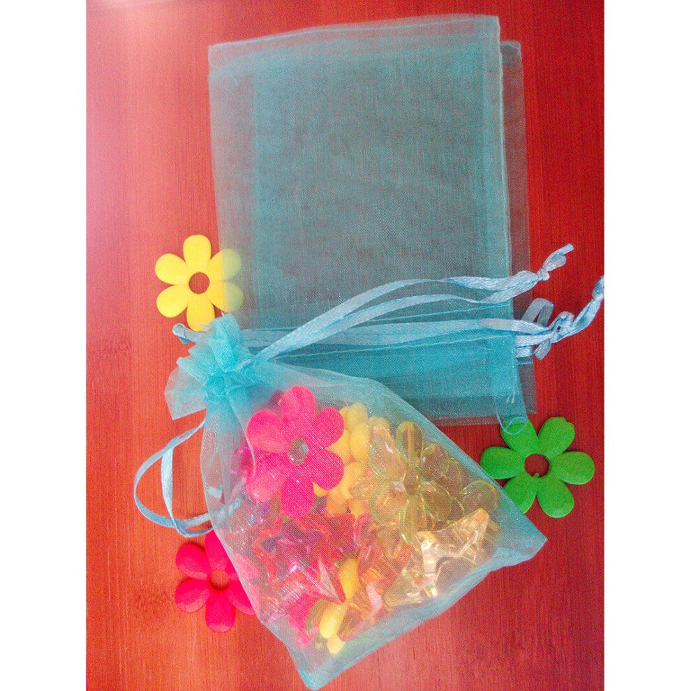 100pcs 11*16cm Lake Organza Gift Bag Jewelry Packaging Display Bags Drawstring Pouch For Bracelet-necklace Mini Yarn Bag