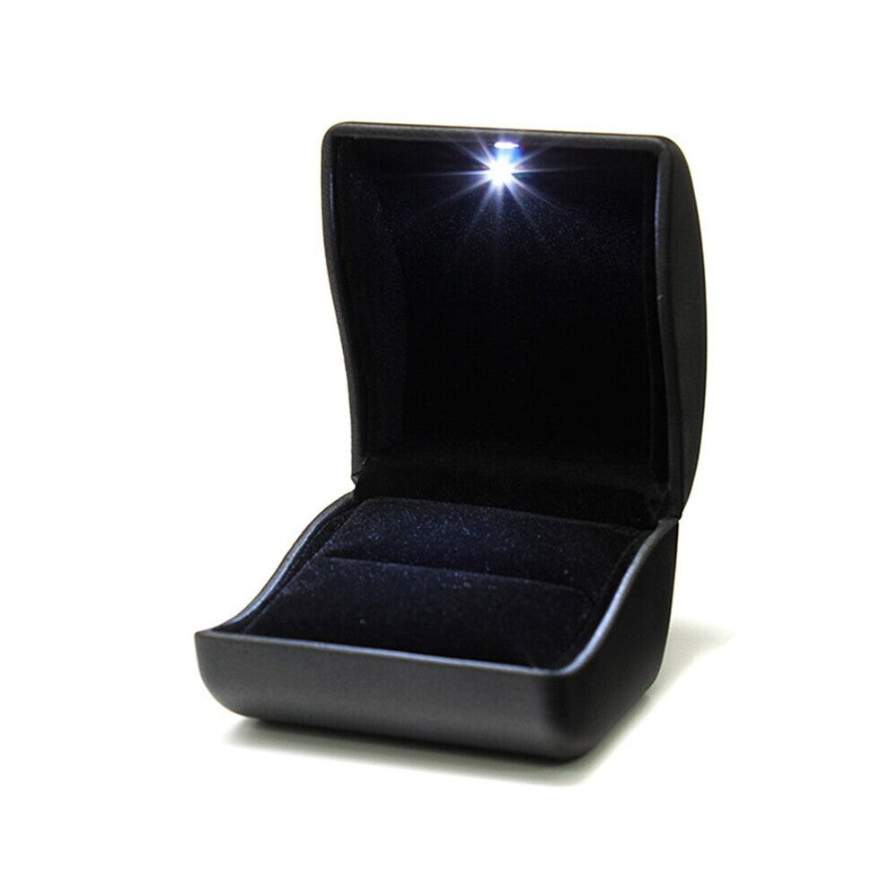 Jewel Ring Box Jewelry Gift Wedding Engagement With LED Light