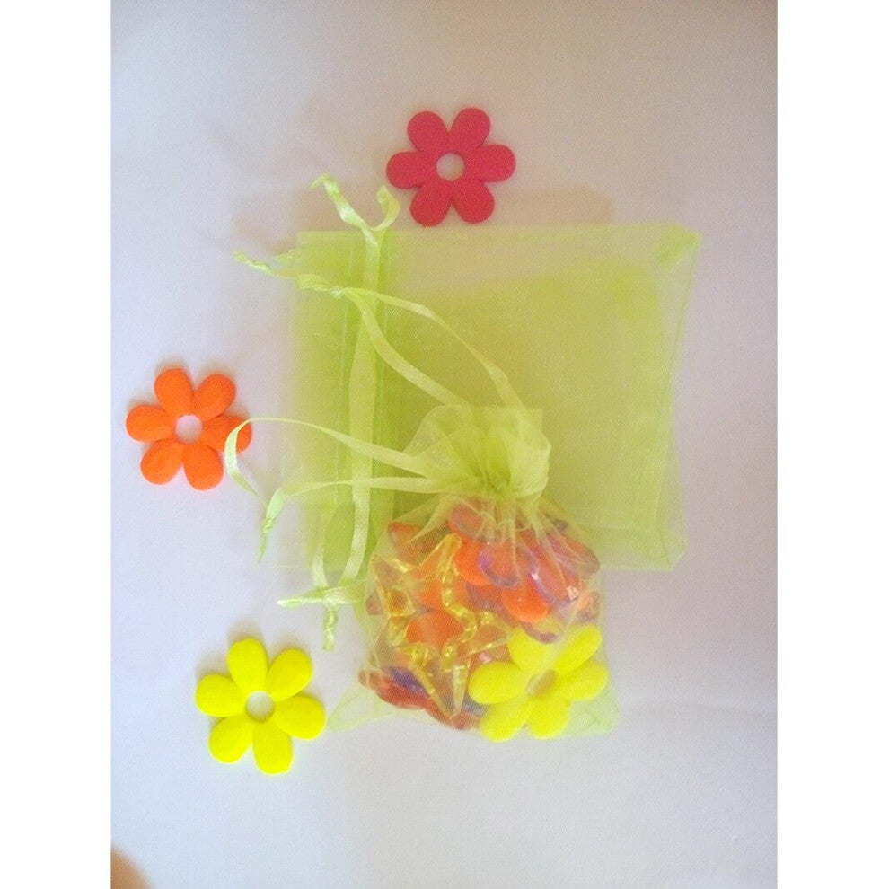 100pcs 11*16cm Light Green Organza Gift Bag Jewelry Packaging Display Bags Drawstring Pouch For Bracelet-necklace Mini Yarn Bag