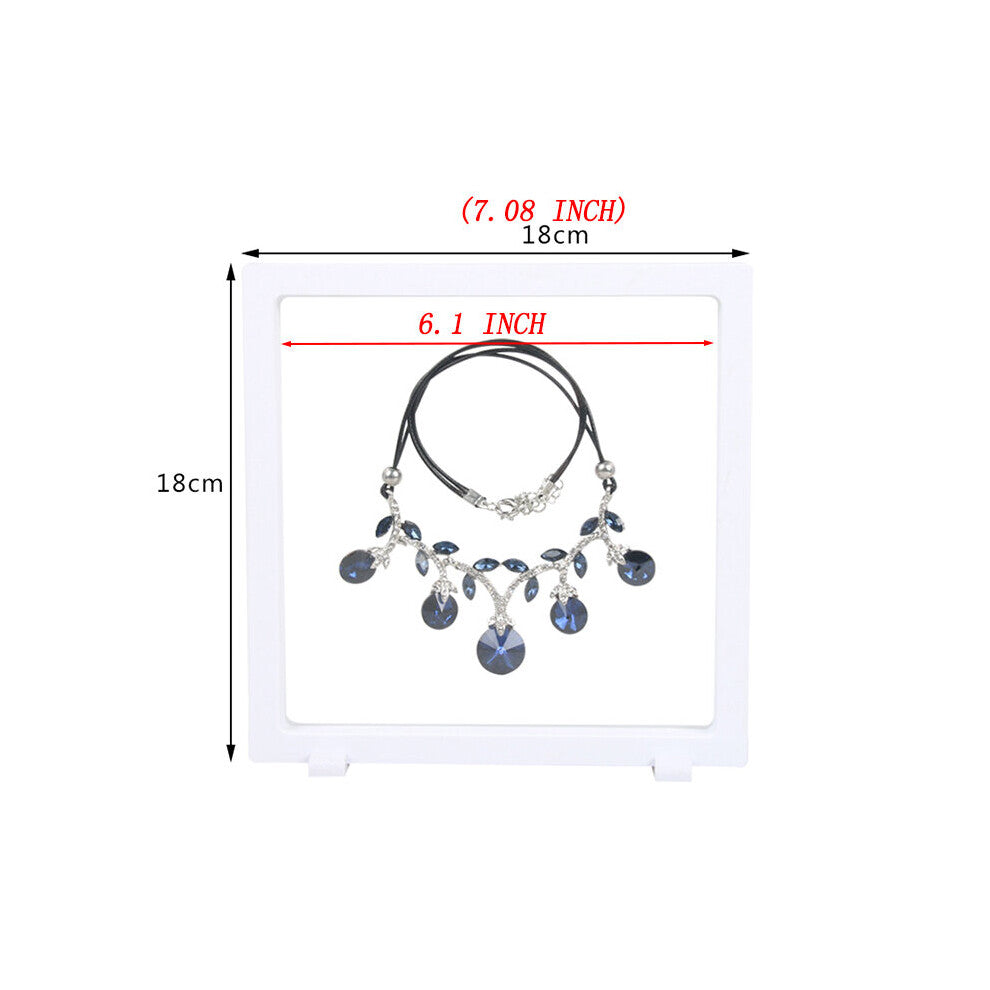7.08*7.08inch Jewelry Display Bracelet Display Earring Necklace Display Box Stand Jewelry Photo Frame Display Case 3D Display