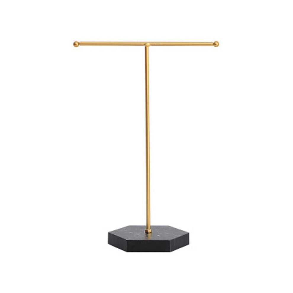 Jewelry Stand Display Necklace Holder T-Bar Plated Metal Tabletop Jewelry Organizer Tower For Show Jewelry Hanging