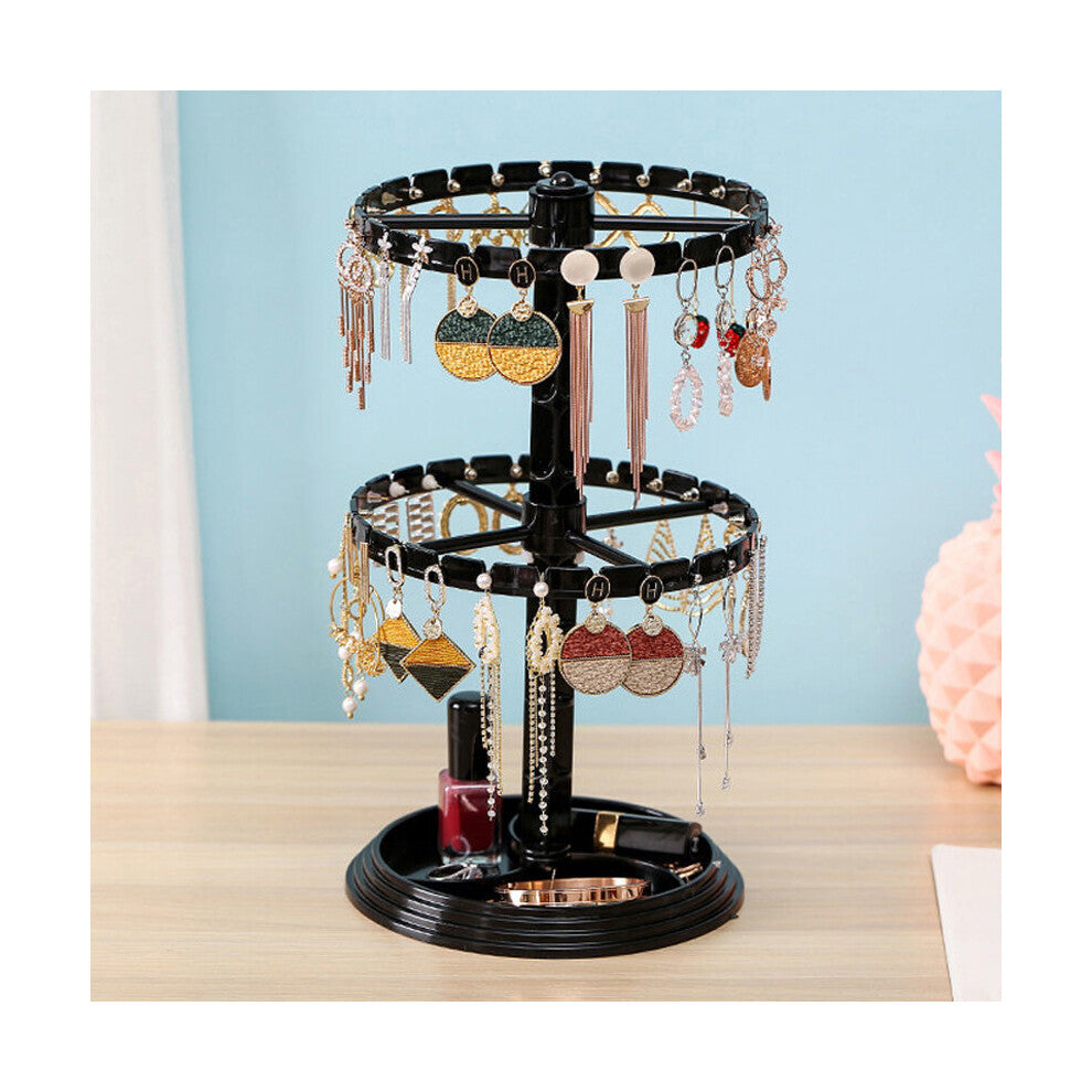 Rotating Jewelry Organizer Ear Ring Holder Tray For Decoration Jewellery Display Storage Earring Stank Case Adornments