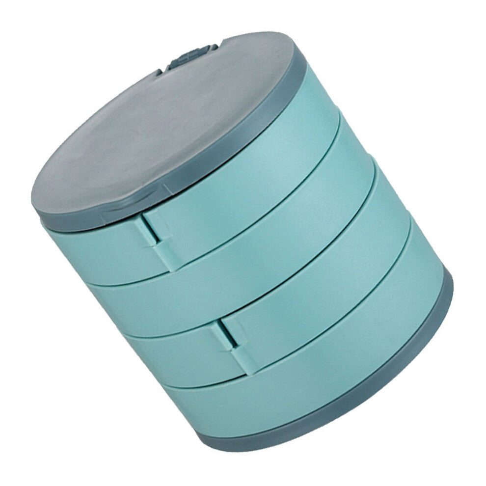 Women Jewelry Organizer Box Tabletop Makeup Mirror Safety Rotating Holders Storage Holder Accessory Organization Boxes