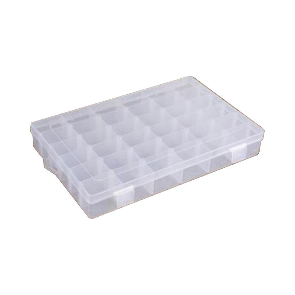 Multifunctional Organizer Storage Container with Removable Dividers Clear 36 Grids Jewelry Box Durable Storage Toolbox