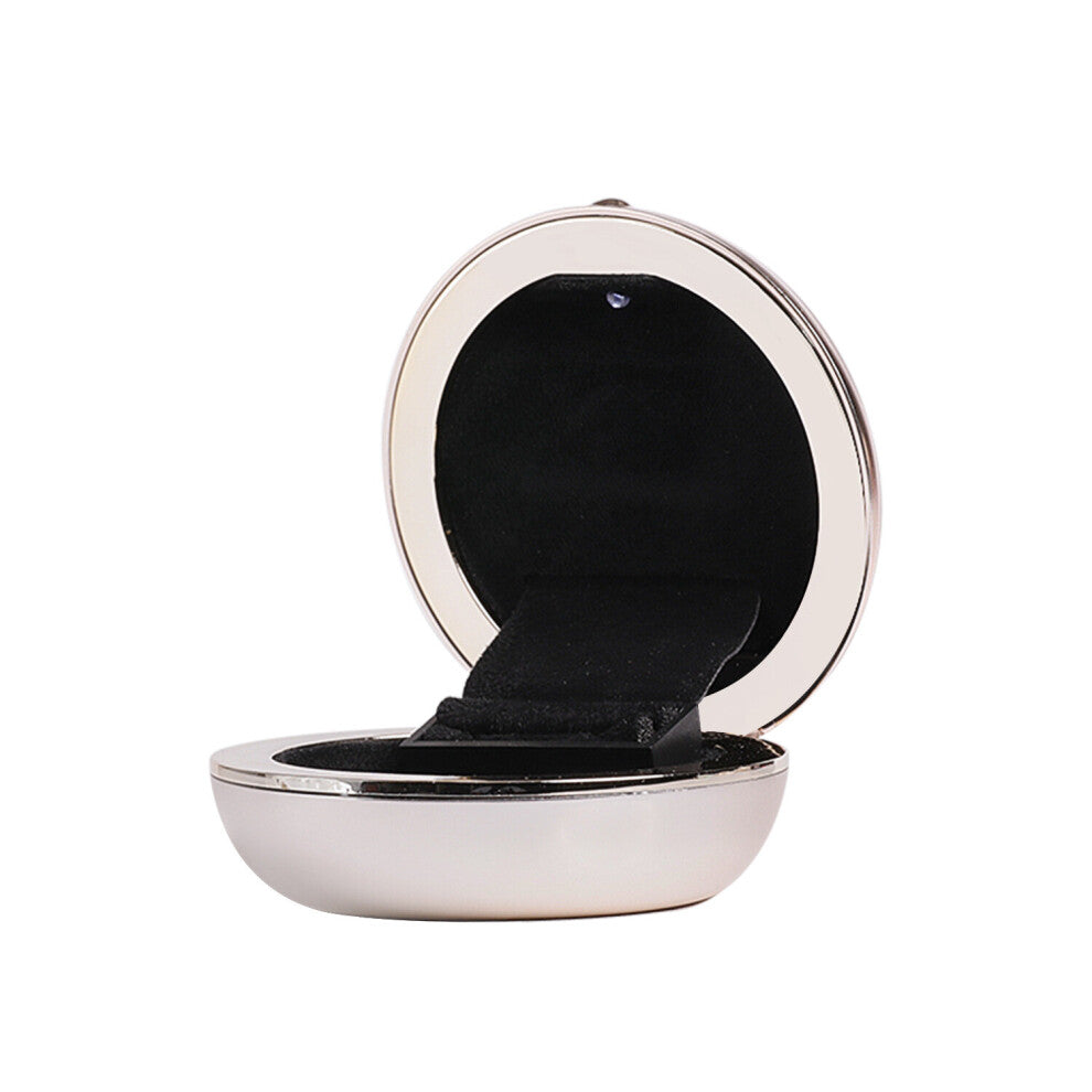 (White-Pendant box) Creative LED Light Proposal Diamond Ring Box Confession Gift Ring Pedant Storage Jewelry Packaging Box Organizador De Joyas