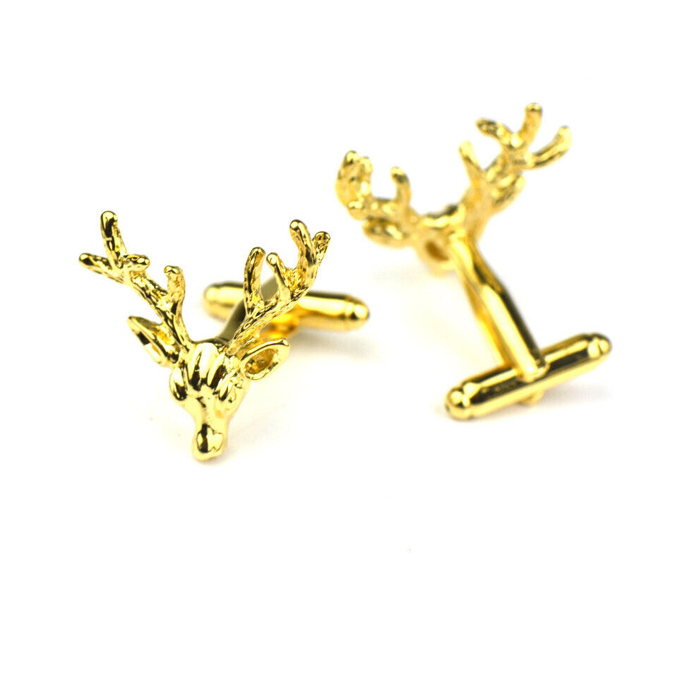 1 Pairs Deer Men's Shirt Cufflinks Buttons Jewelry Clothing Accessories For Christmas Present