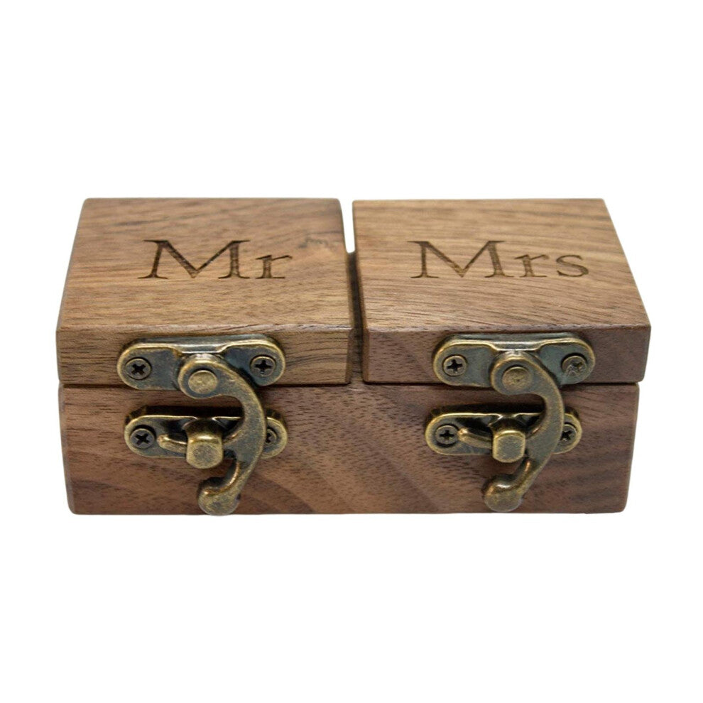 Jewelry Box Multipurpose Double Rings Box for Engagement Wedding Birthday Anniversary