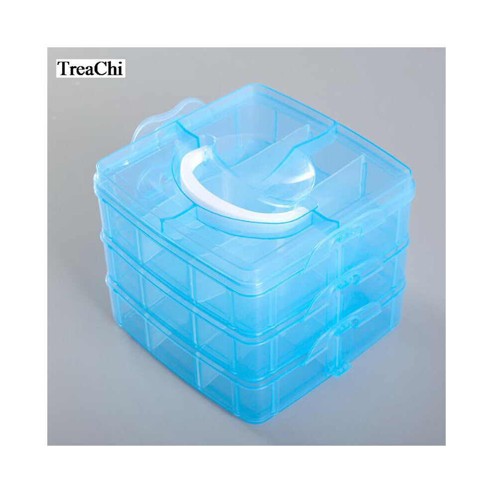 Sewing and Knitting Sundry Jewelry Box with Lid and Portable Three-layer Storage Box Packaging Travel Jewelry Box