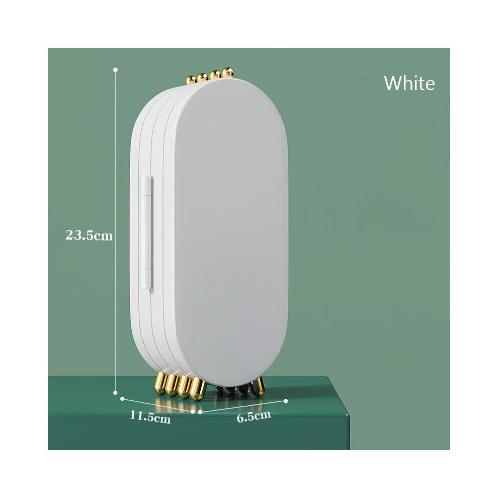 Foldable Jewelry Storage Box Household Earrings Necklace Display Stand High Capacity Retro Screen Jewelry Organizer Case