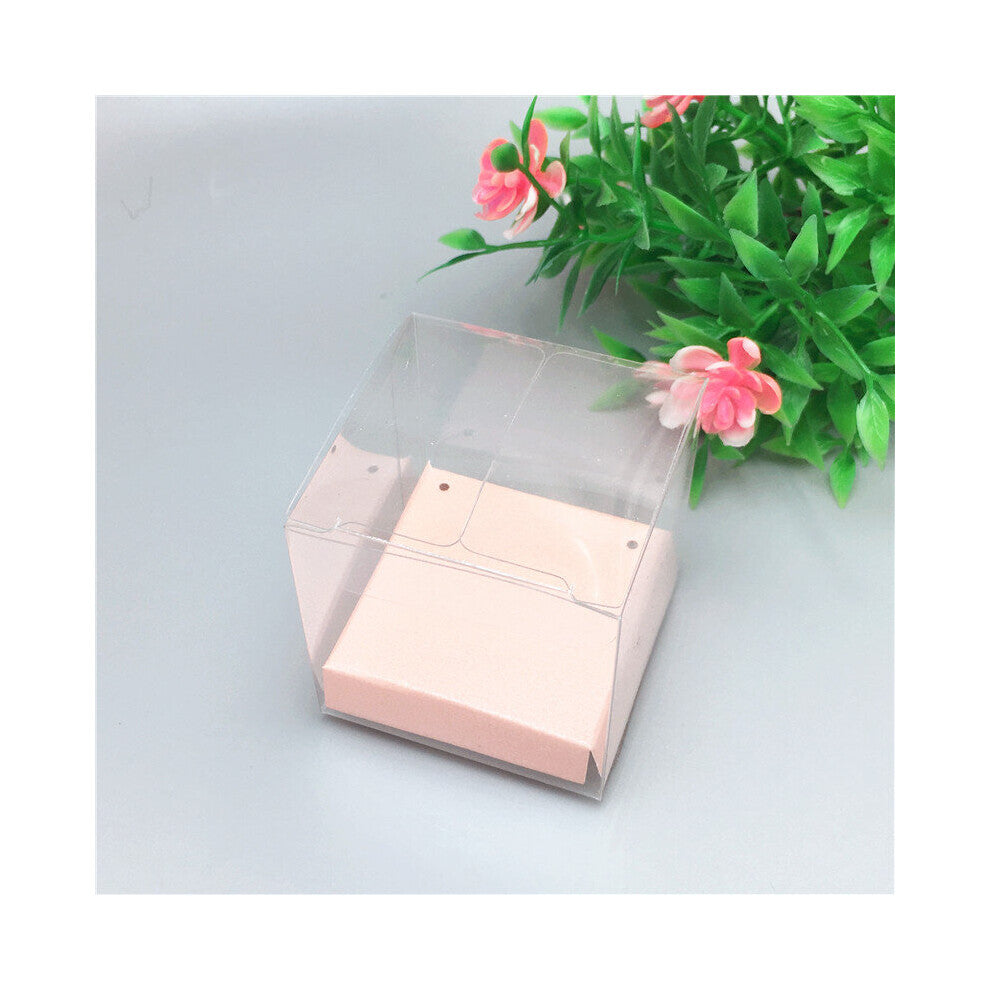 20set 5x5x5cm Transparent Jewelry display Case With Necklace Inner Card,Clear Small Plastic Box For Pendant-Chain