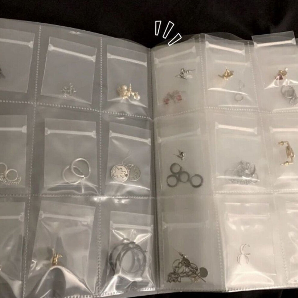 Transparent Jewelry Storage Book For Jewelry Storage Tools Clear Plastic Packaging Books With 50pcs Sealing Bags