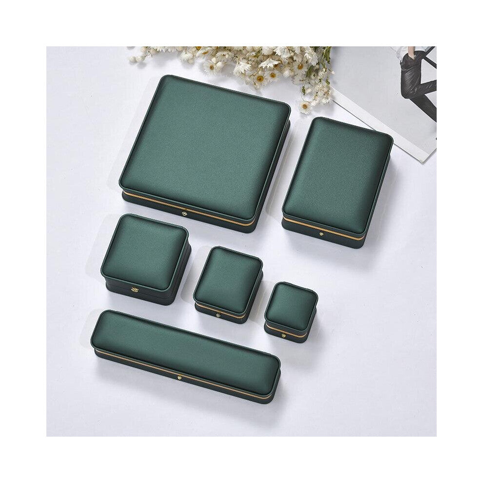(Dark green Phnom Pen White-Pendant box) The Gift Jewelry Storage Box Is Inlaid with Edge,and The Colors and Styles Are Optional,exquisite and Practic