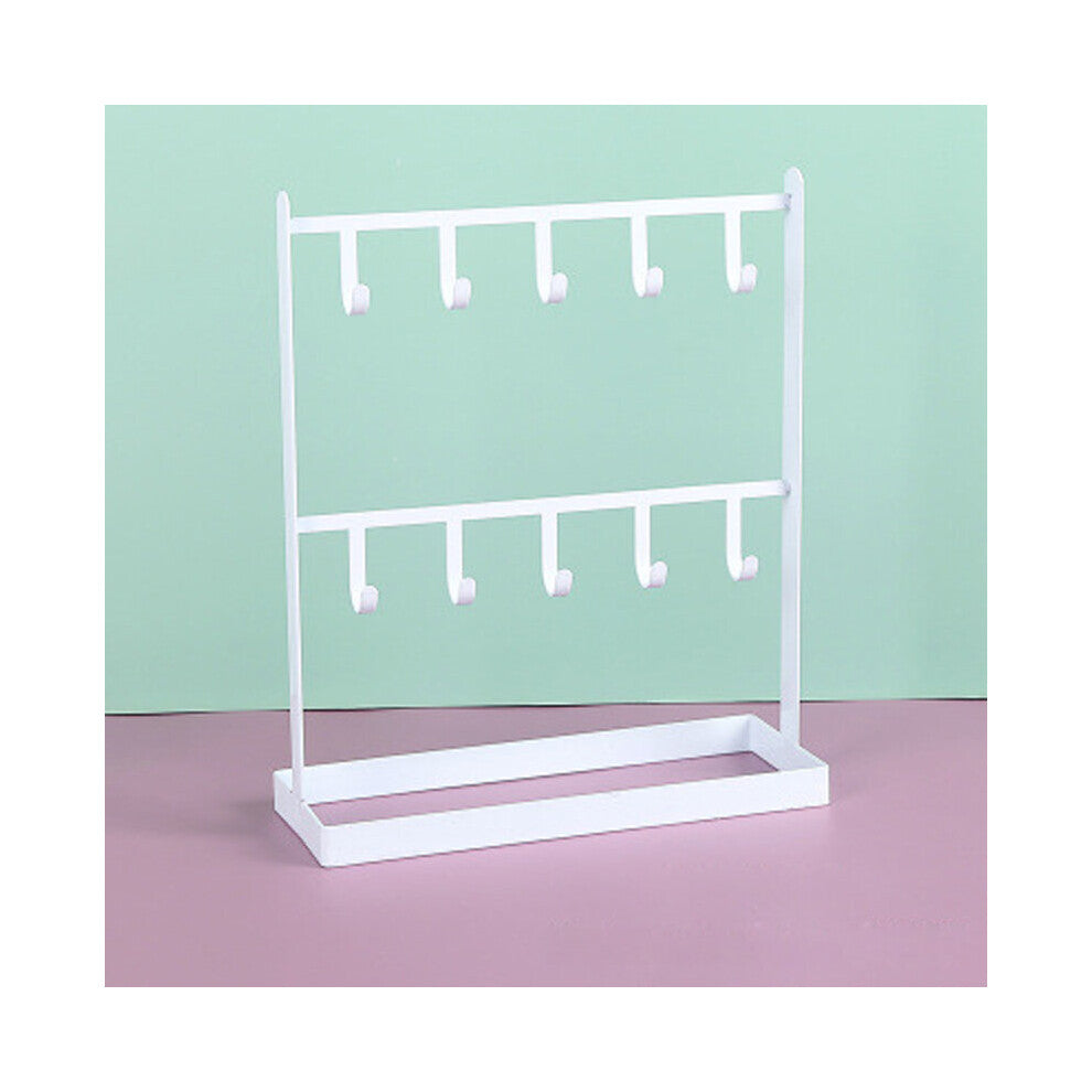 Multifunctional Wrought Iron Tree-shaped Earrings Necklace Storage Shelf Household Dresser Jewelry Display Rack Crafts