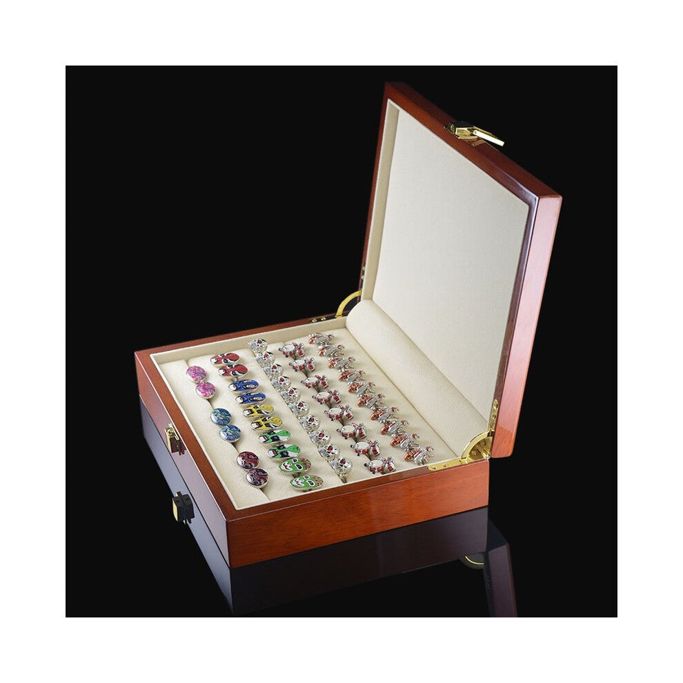 Ring Cufflinks Display High Painted Wooden Boxes 240*180*55mm Capacity Jewelry Organizer Storage Box