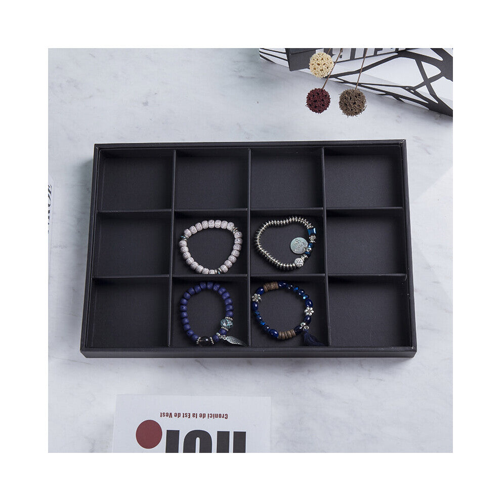 Leather Ring Necklace Jewelry Storage Tray Earring Bracelet Organizers Display Stands Holders Jewelry Store Decor
