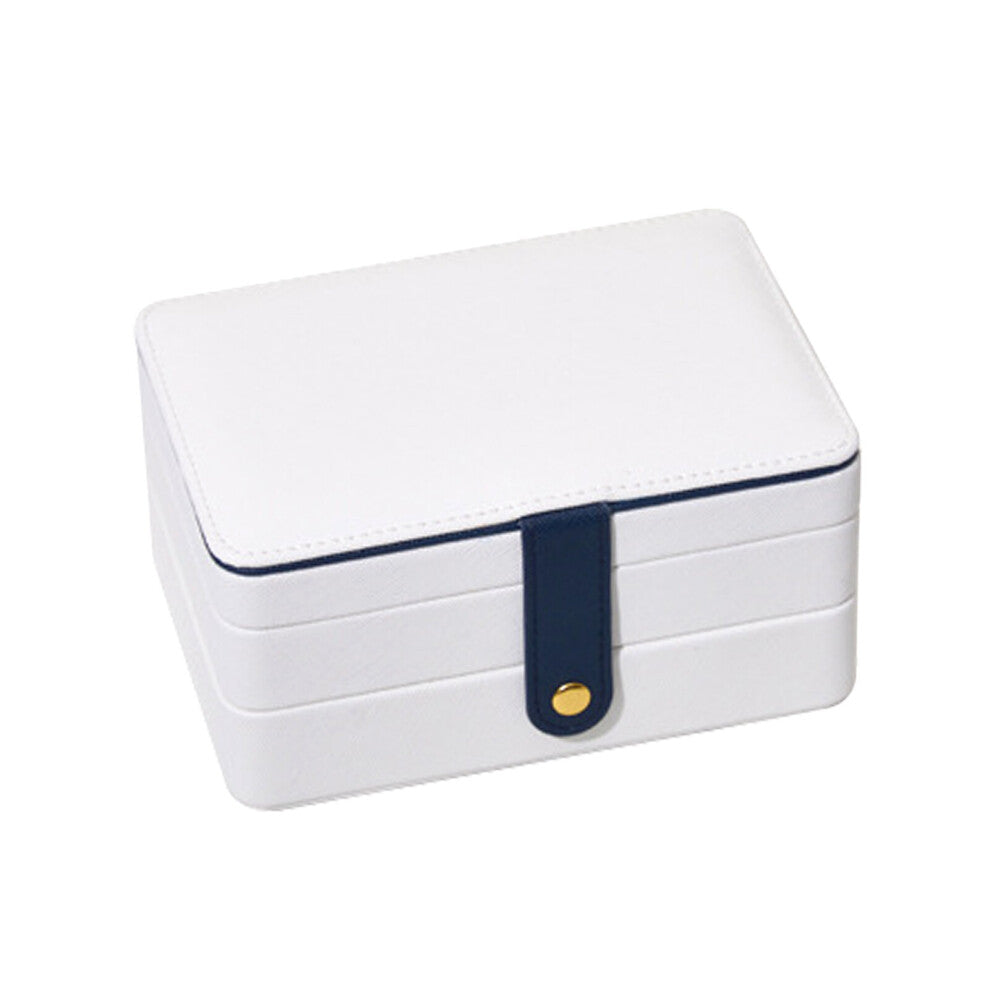 Bracelet Jewelry Storage Box Home 3 Layers Durable Earring Necklace Desktop Rings Display Solid Rectangle Gift Portable Travel