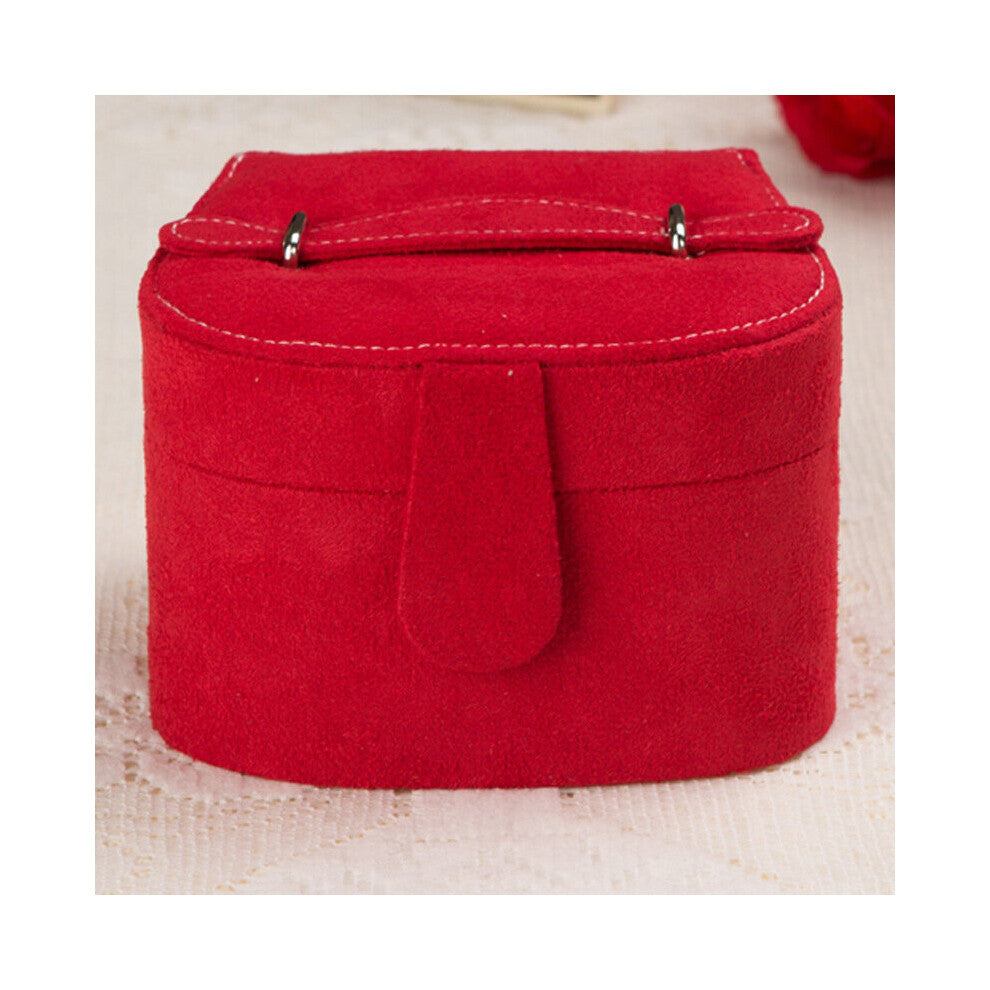 Shell Velvet Mirrored Storage Case Jewelry Box Ring Necklace Display Holder Women Gift