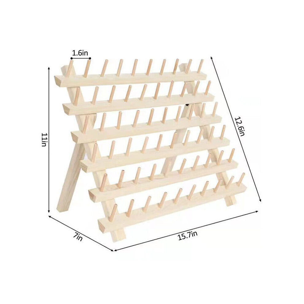 Wooden Ring Jewelry Stand Display Storage Jewelry Organizer Holder Sewing Thread Rack Foldable Desktop Display Store Decoration