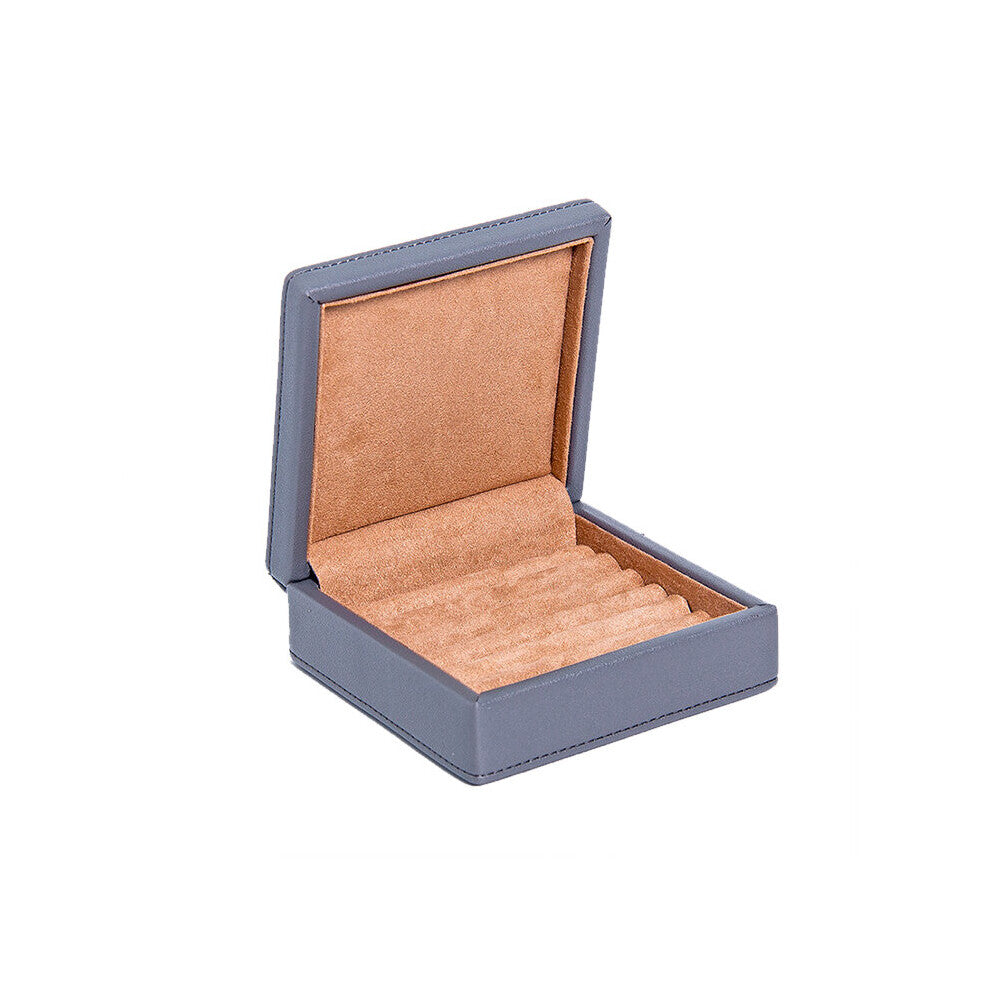 PU Leather Slot Ring Storage Box Portable Engagement Jewelry Display Organizer Gift Case Practical