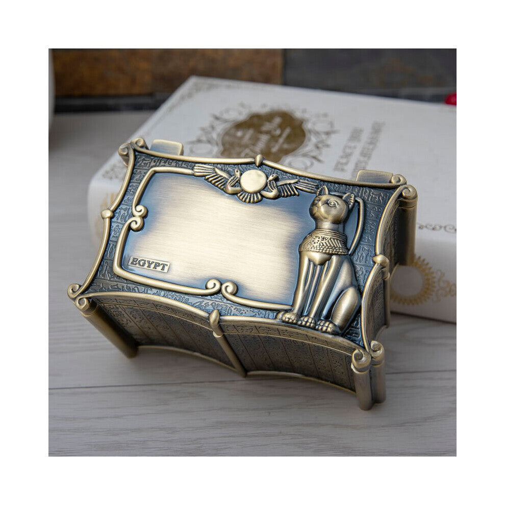 Nordic Creative Metal Jewelry Box Storage Organizer Case Retro Vintage Desktop Jewelry Storage Box Organizer for Girl