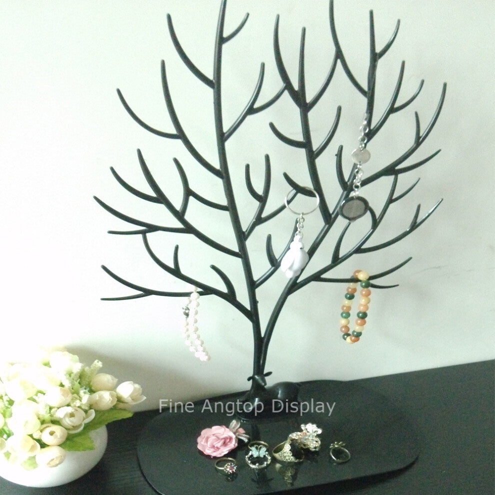 Desktop Jewelry Organizer Display Rack Plastic Earring Ring Tree Stand Bracelet Necklace Holder Cosmetic Storage