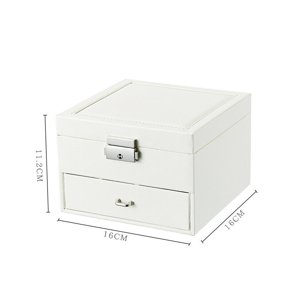 Jewelry Cosmetic Storage Box Drawer Type Jewelry Earrings Lipstick Skin Care Products Desktop Storage Organizer