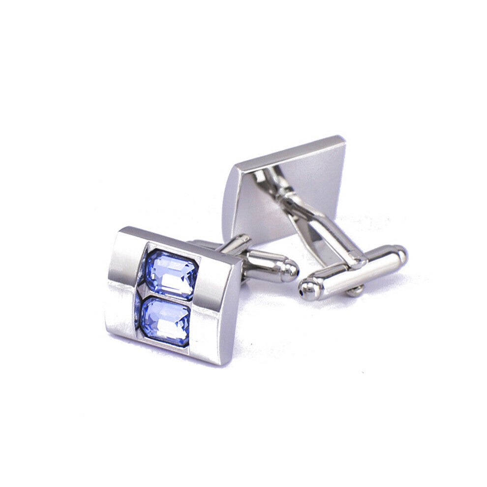 1 Pairs Light Crystal Sleeve Nails Men's Shirt Cufflinks Buttons Jewelry Clothing Accessories