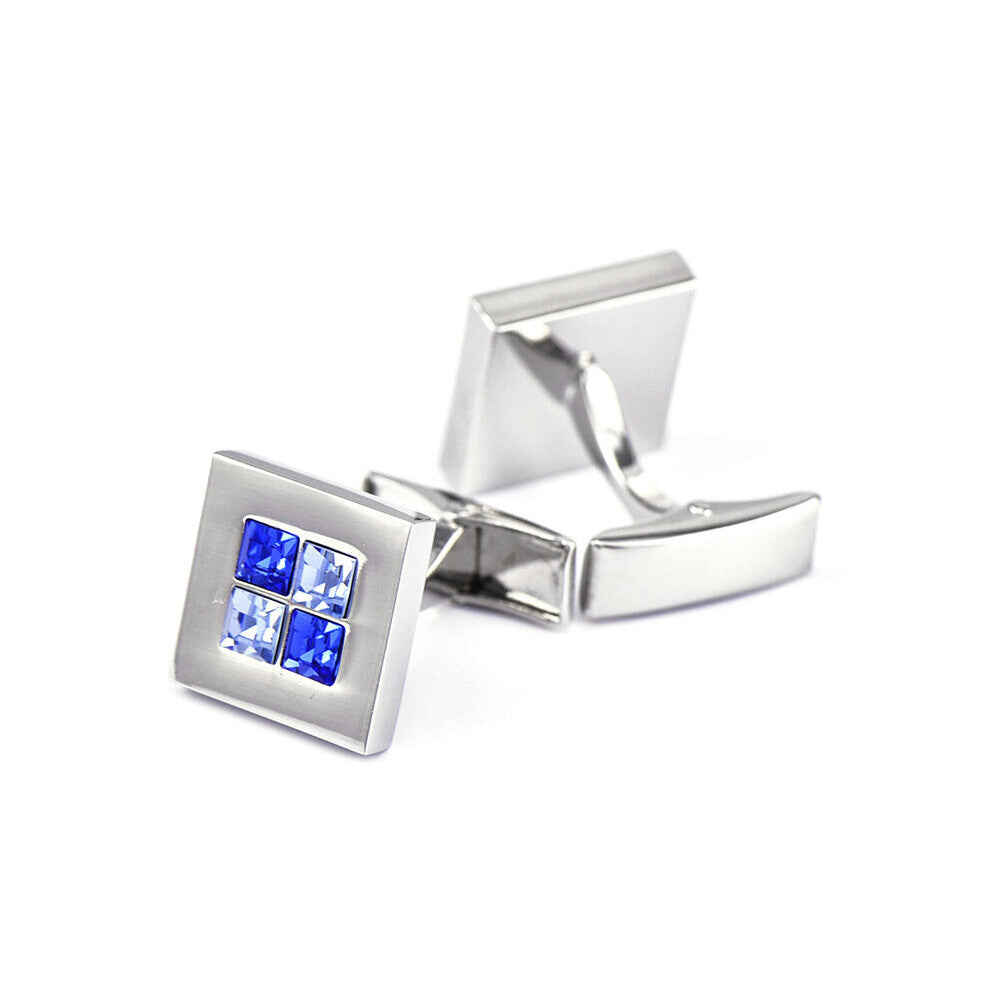 1 Pairs Crystal Sleeve Nails Men's Shirt Cufflinks Buttons Jewelry Clothing Accessories