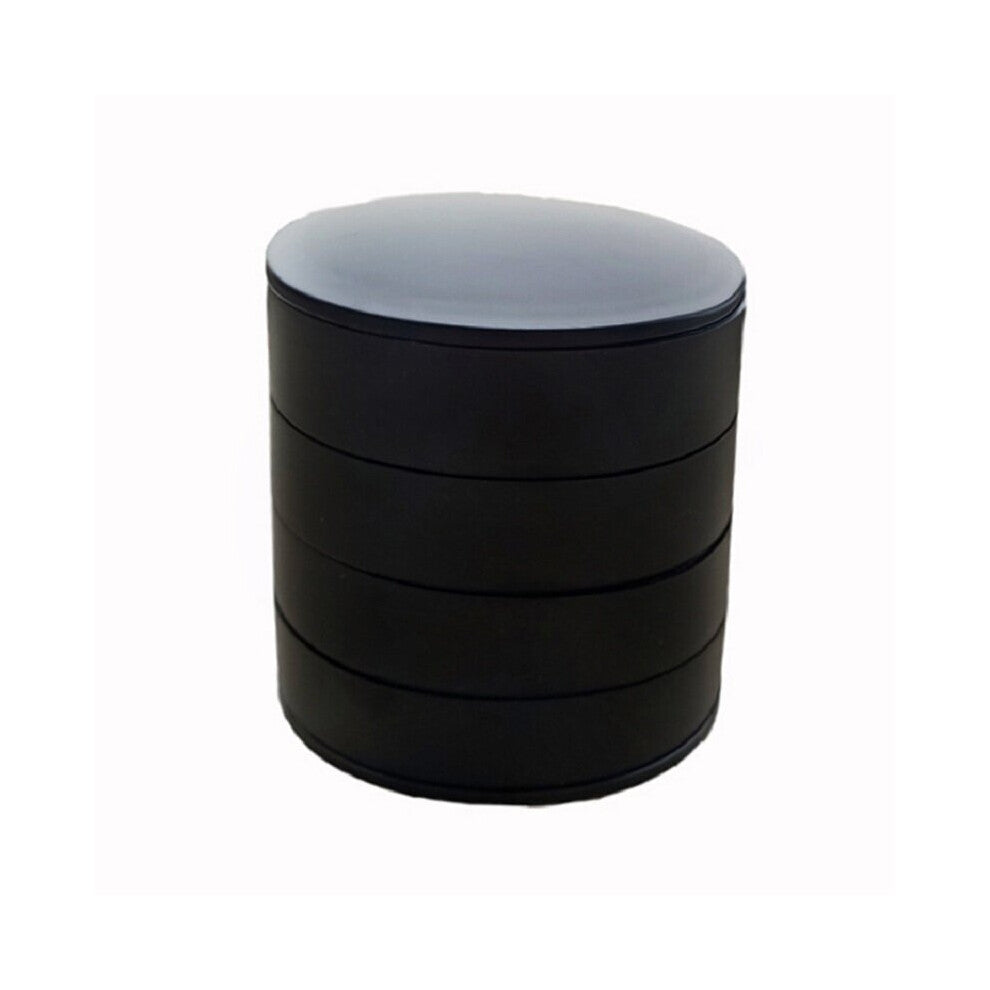 Multilayer Jewelry Box Rotating with Lid Women's Ring Bracelet Earrings Necklace Hair Cilps Organizer ABS Desktop Storage Tray